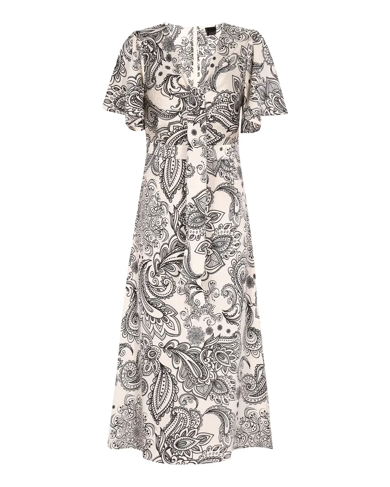DreiMaster Kleid Damen Weiss Schwarz Weiß