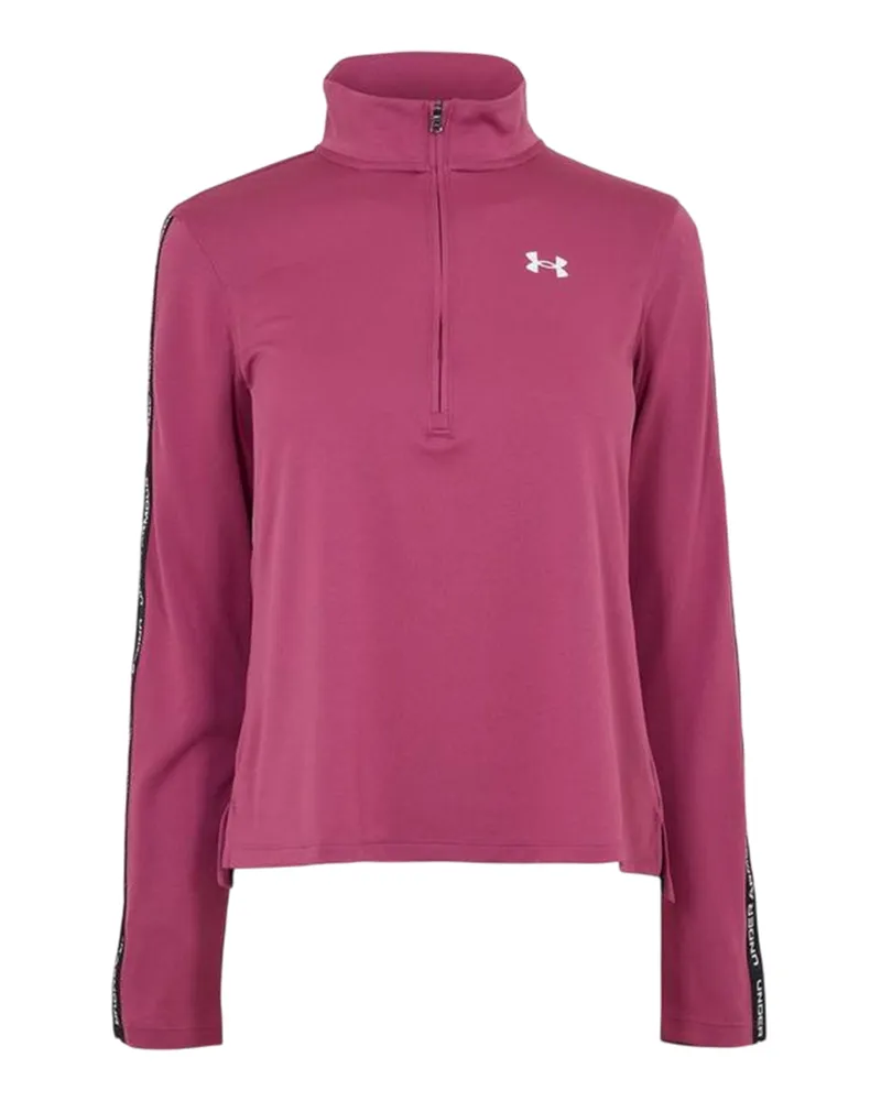 Under Armour Sportoberteil für Damen, Reißverschluss, Training (Fuchsie/Abenddämmerung Fuchsia