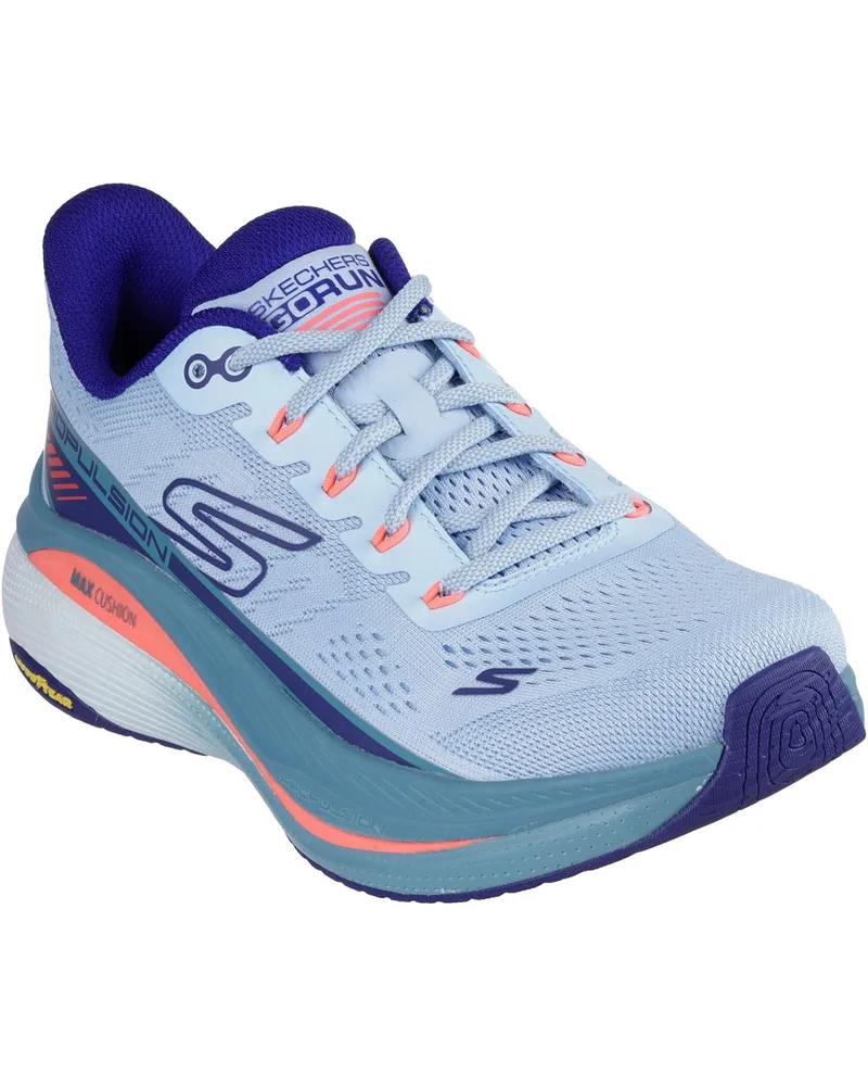 Skechers Performance Max Cushioning Propulsion Damen Sneaker Aus Textil In Hellblau/Dunkelblau Blau