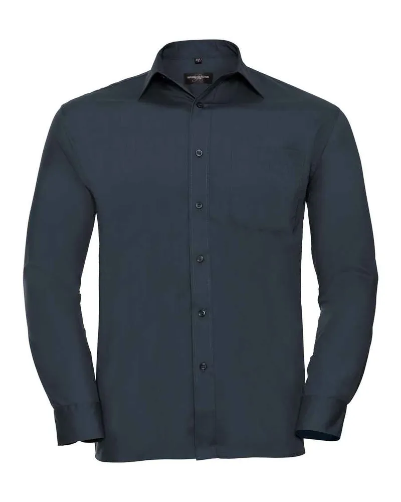 Russell Athletic Russell Collection - "Classic" Hemd für Herren Langärmlig Marineblau