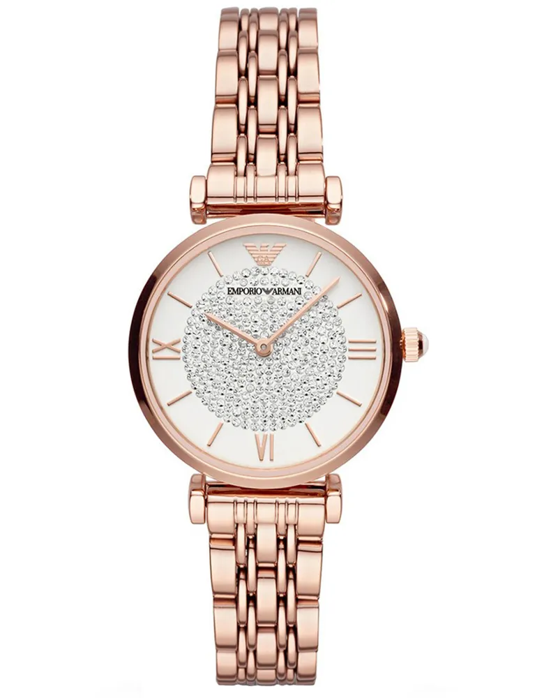 Emporio Armani Gianni T-bar roségold Damen Armbanduhr AR11244 Roségold