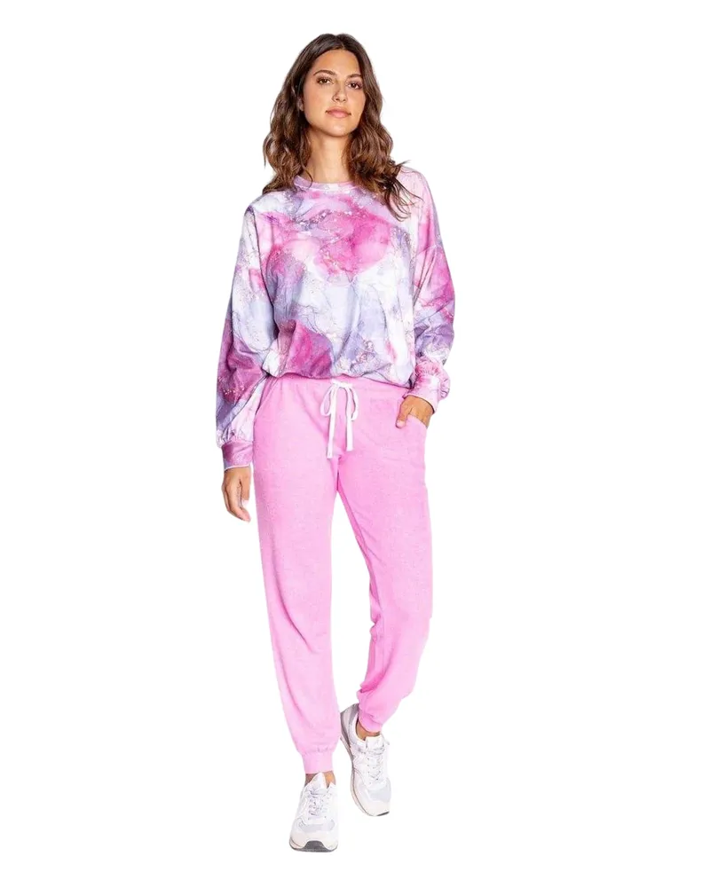 P.J. Salvage Sweatshirt für Damen (Puderrosa Rosa