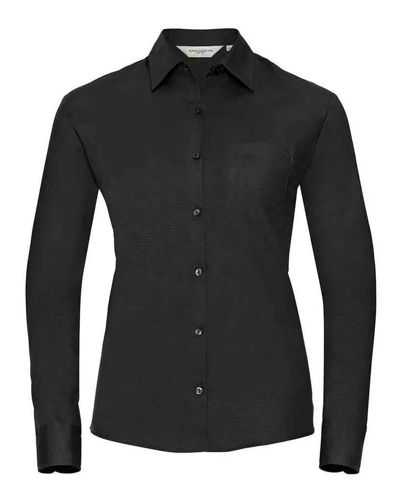 Russell Athletic Russell - "Classic" Hemd für Damen Langärmlig Schwarz