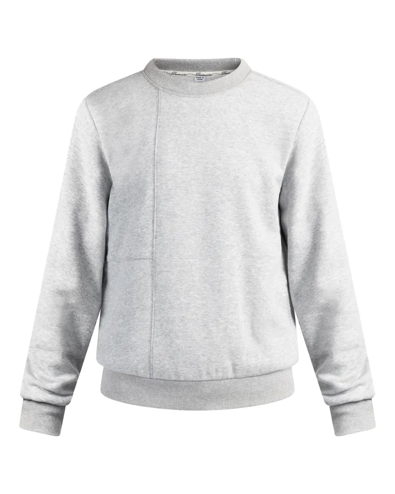 DreiMaster Sweatshirt mit Rundhals Herren Hellgrau Melange Hellgrau