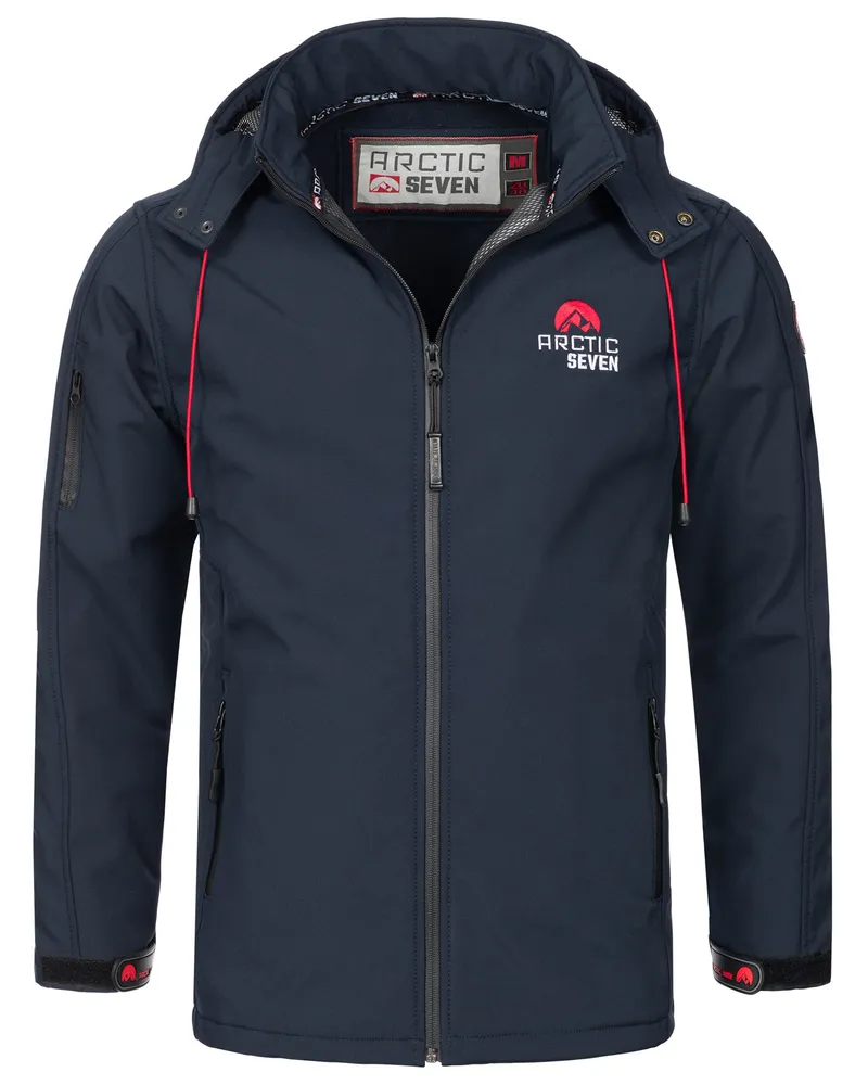 Arctic Seven Herren Softshell Jacke Navy Blau