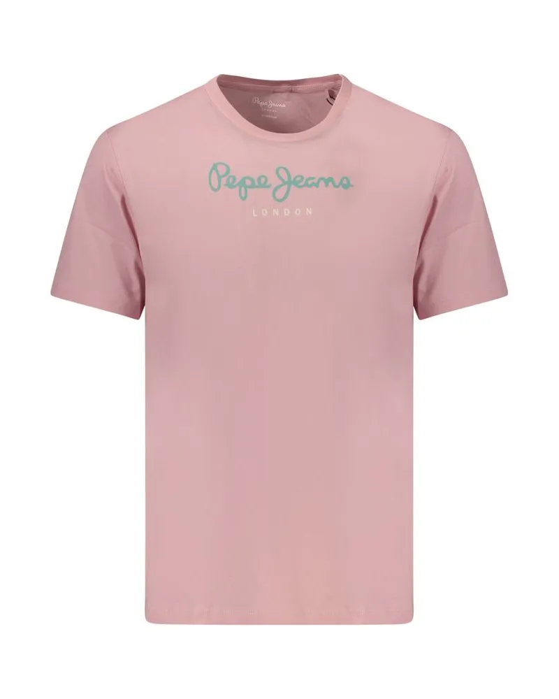 Pepe Jeans Pink Baumwoll Herren T-Shirt Rosa