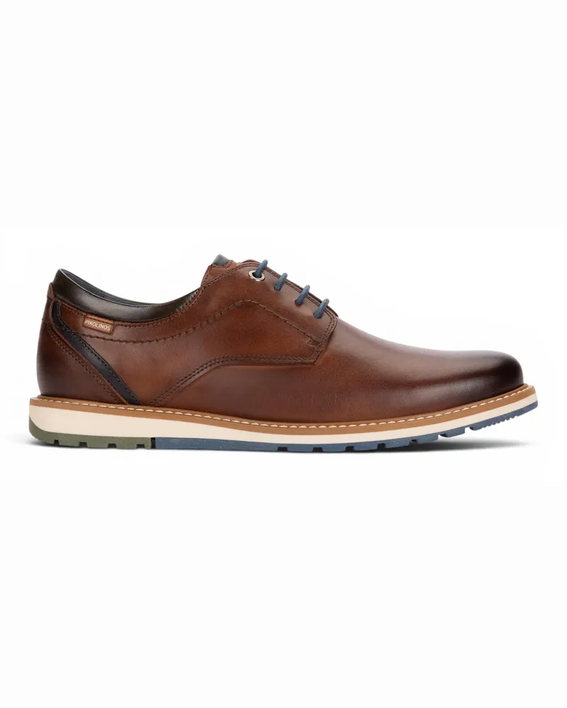 Pikolinos Herren braune Lederschuhe mit Schnürung – Berna Dunkelbraun