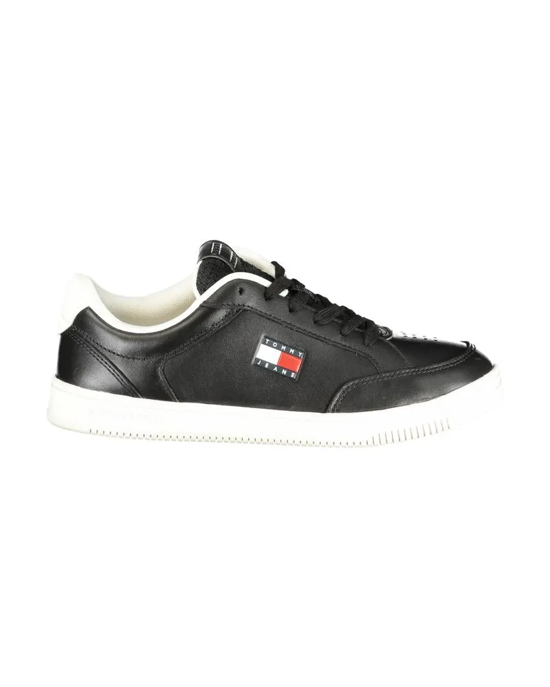 Tommy Hilfiger Schwarzer Polyurethan Herren Sneaker Schwarz