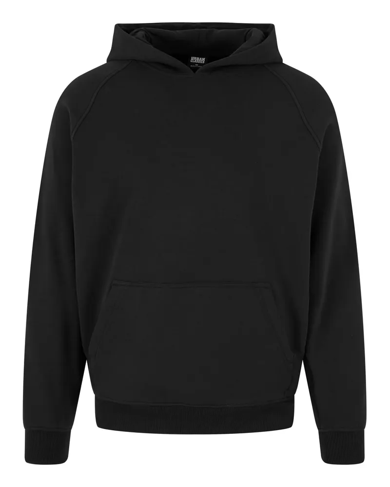 Urban Classics Cosy" Kapuzenpullover für Herren Raglanärmel (Schwarz Schwarz