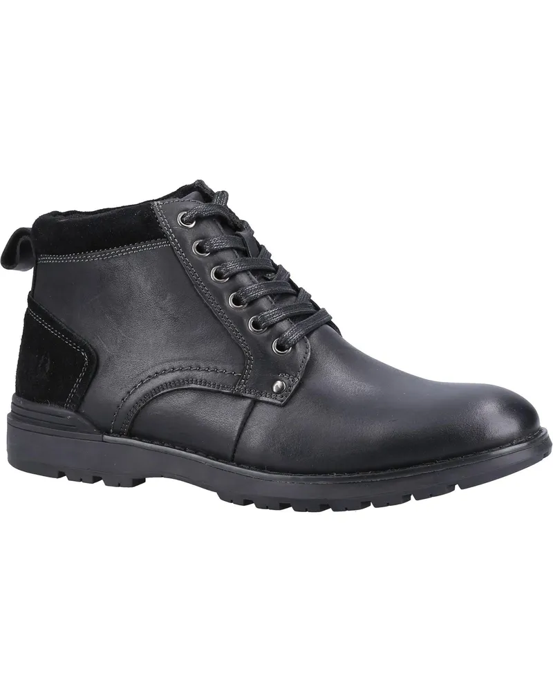 Hush Puppies Herren Dean Lederstiefel (Schwarz Schwarz