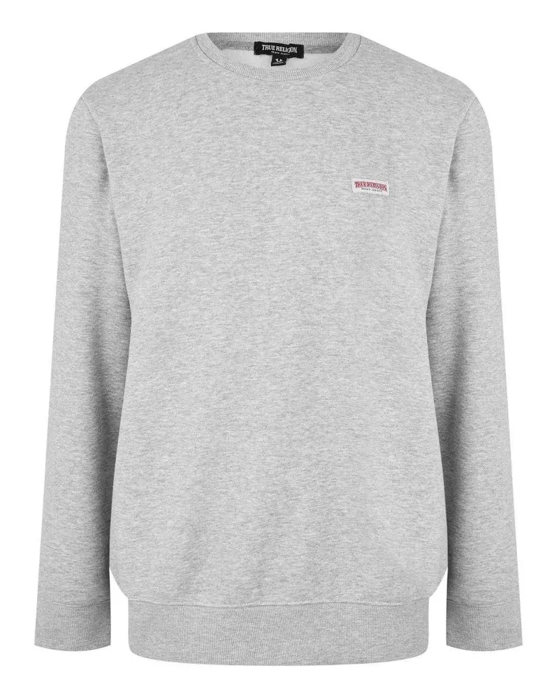 True Religion Sweatshirt für Herren, Mit Vlies gefüttert (Grau Grau