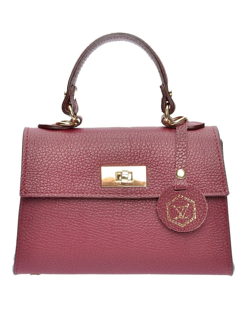Luisa Vannini Weinfarbe Rindsledertasche Weinrot