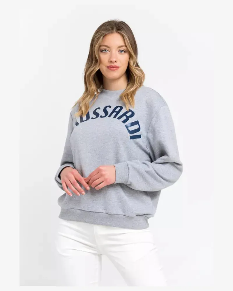 Trussardi Graues Baumwoll-Sweatshirt für Frauen Grau