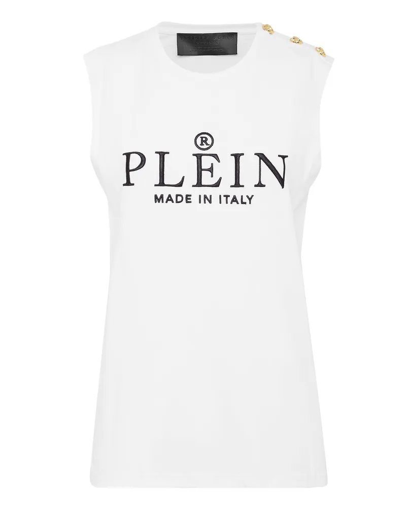 Philipp Plein Tanktop Iconic Plein Weiß