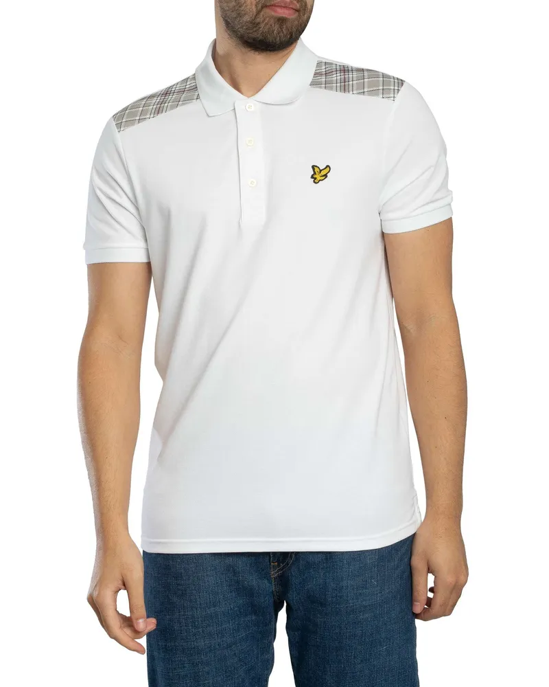 Lyle & Scott Poloshirt Mit Karomuster, Weiß Weiß