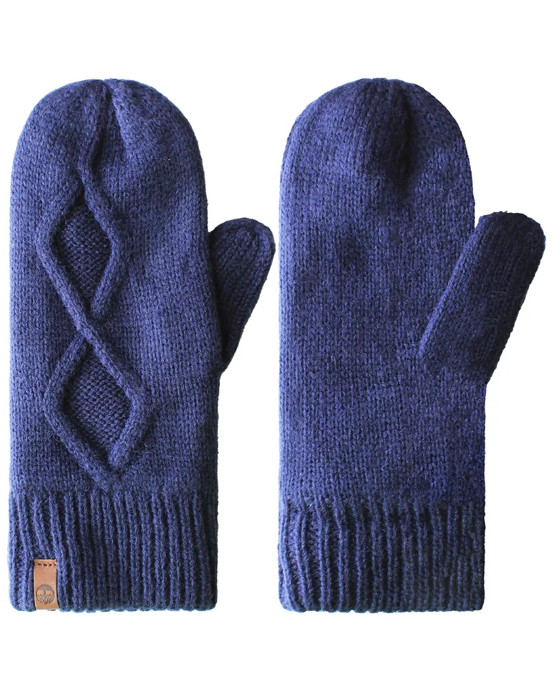 Timberland Cable Mitten Damen Navy Handschuhe Marineblau