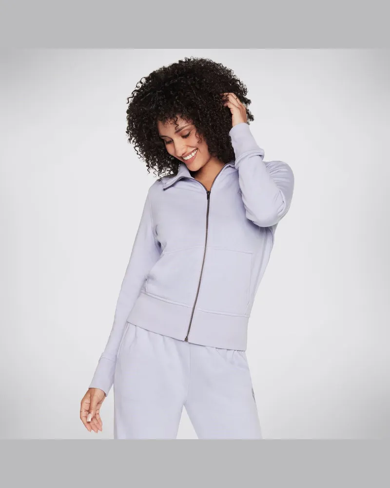 Skechers Performance Kapuzenloser Hoodie Diamond Jacket, Damen - Lila Lila