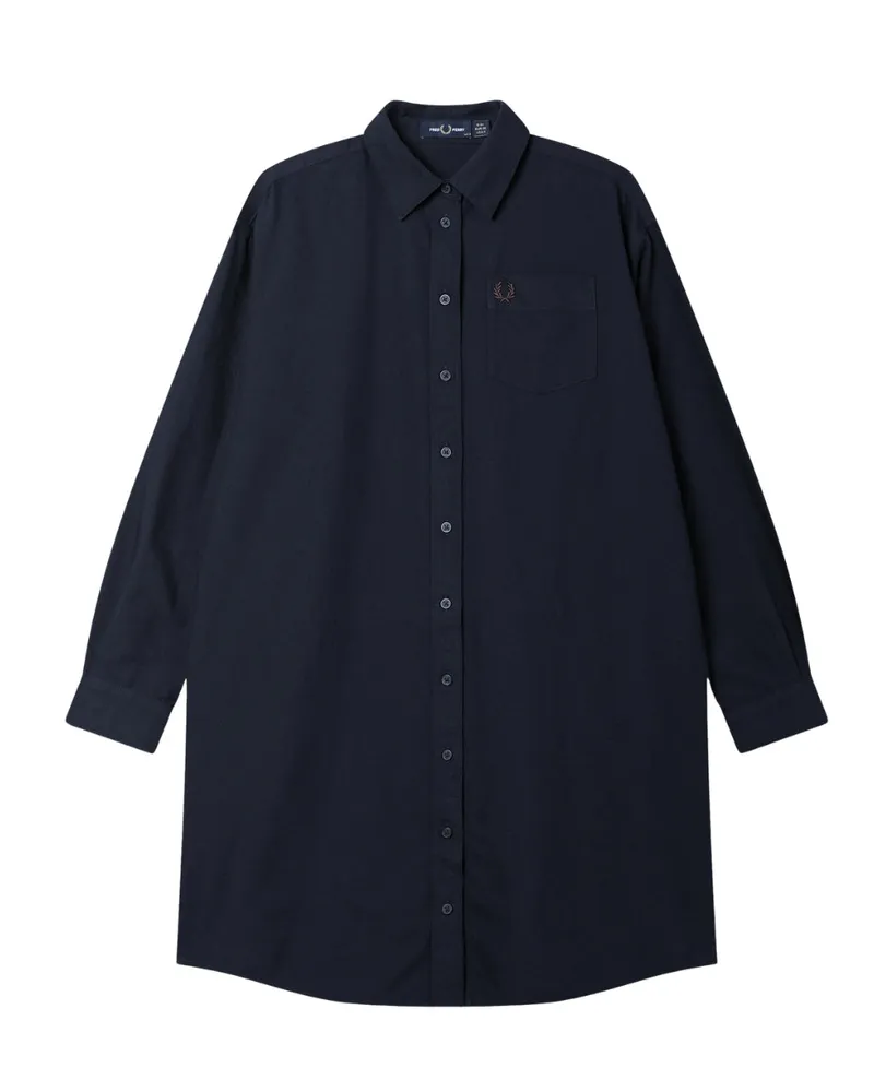 Fred Perry Hemd Mit Knopfleiste, Marineblaues Kleid Marineblau