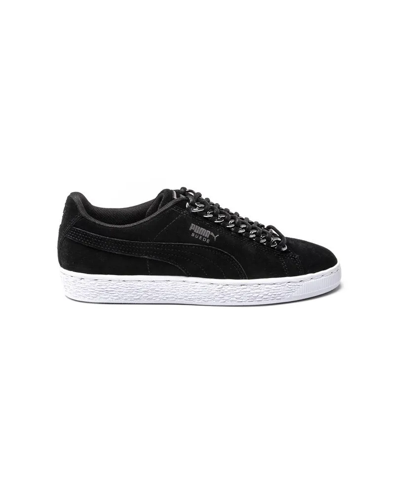Puma Suede Classic x Chain Womens Schwarz Trainer Schwarz