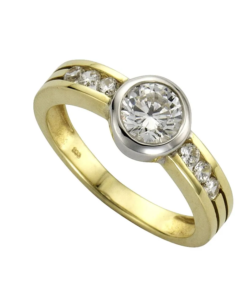 Celesta Gold Ring 375/- Gelbgold 2farbig Zirkonia Gold