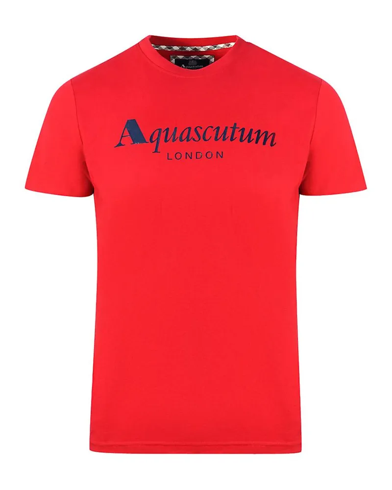 Aquascutum Herren London T-Shirt (Rot Rot