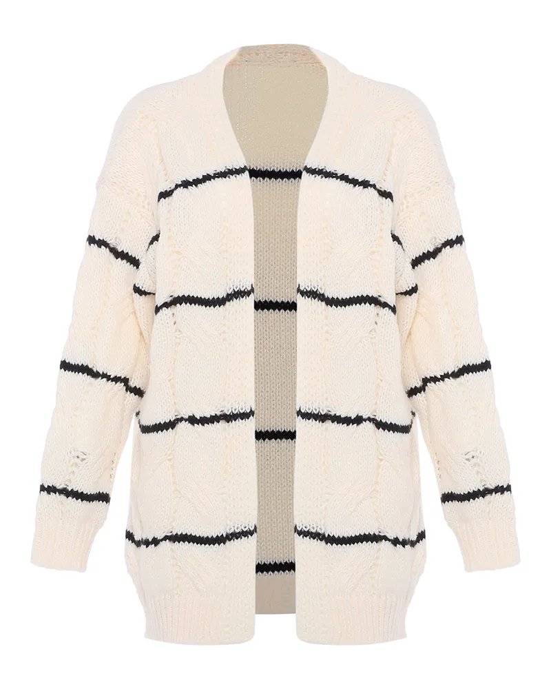 FAINA Pullover Damen Wollweiß Wollweiß