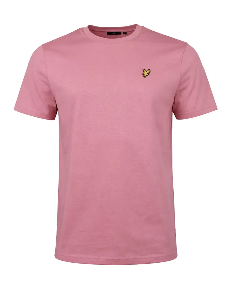 Lyle & Scott Einfarbiges Herren-Pink T-Shirt Rosa