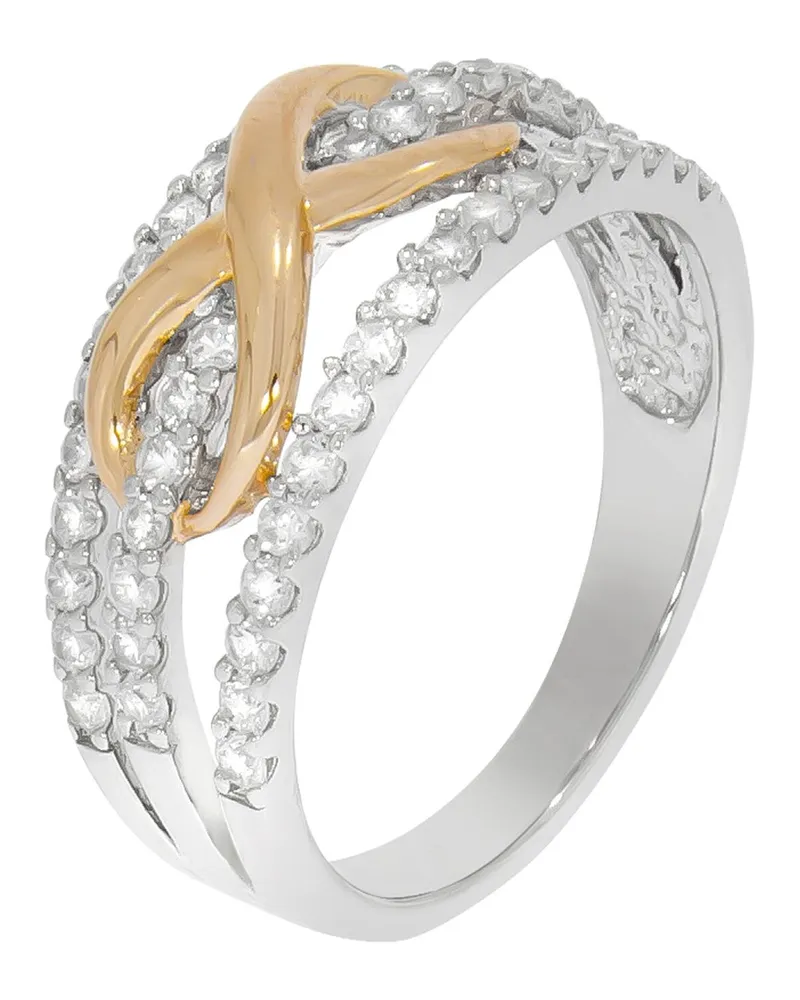 ZEEme Silber Ring Silber 925 zweifarbig mit Unendlichkeits-Motiv Silber