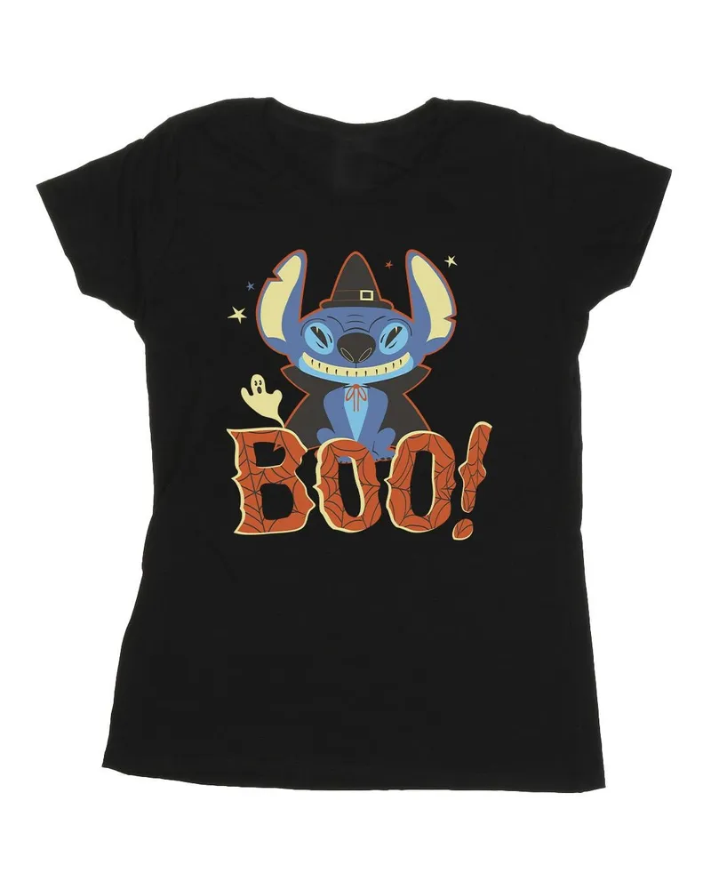 Disney Boo!" T-Shirt für Damen (Schwarz Schwarz