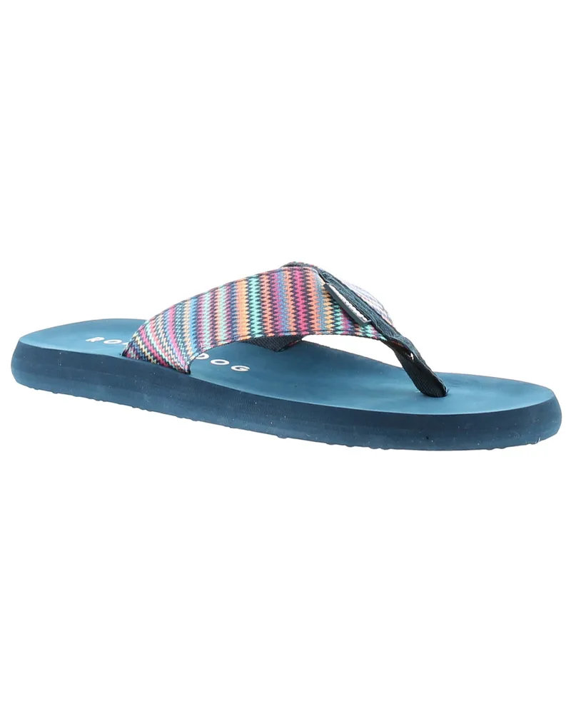 Rocket Dog Eva Flip Flop für Damen mit kontrastierendem Segeltuch Marineblau