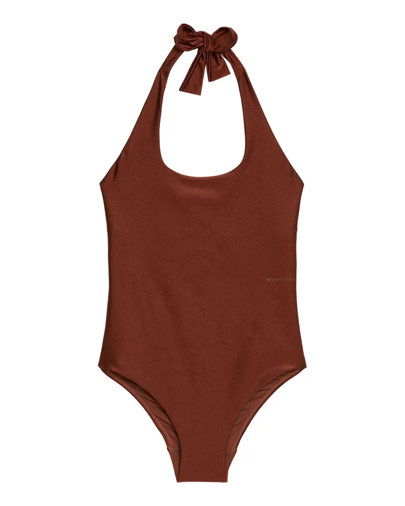 Marc O'Polo Marc O'Polo Damen Badeanzug Breezy LeafSchwimmanzug, Einteiler, Bademode Dunkelbraun