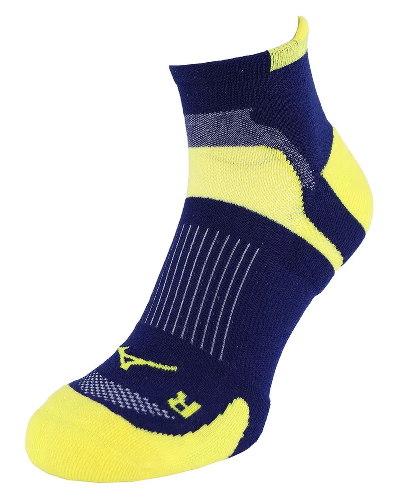 Mizuno Race Low Gelb/Marineblaue Laufsocken für Herren Marineblau