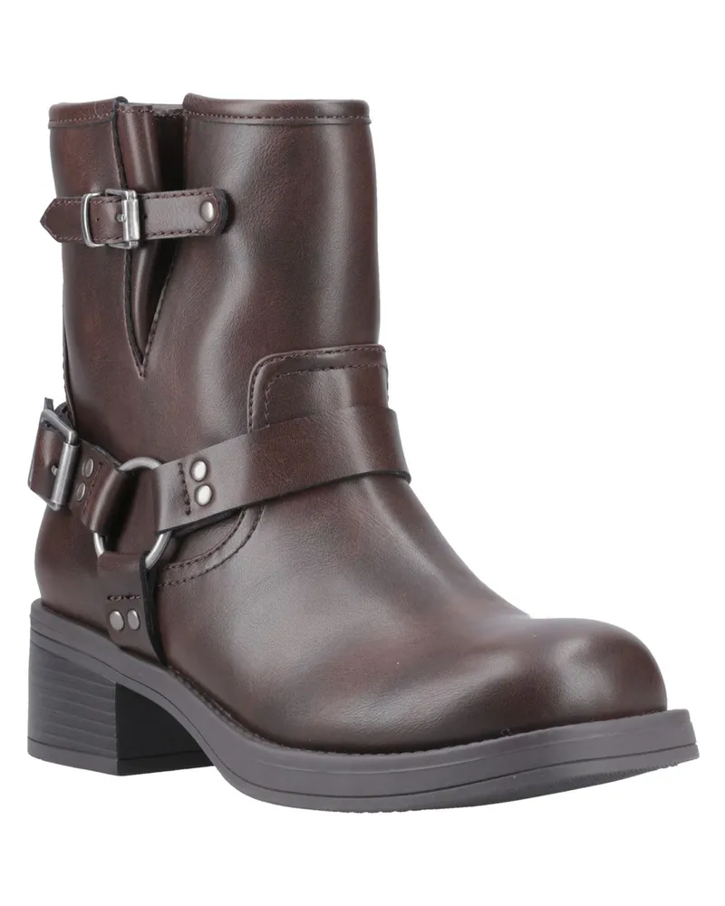 Rocket Dog Nino Kunstleder Damen Braune Absatzstiefeletten Braun