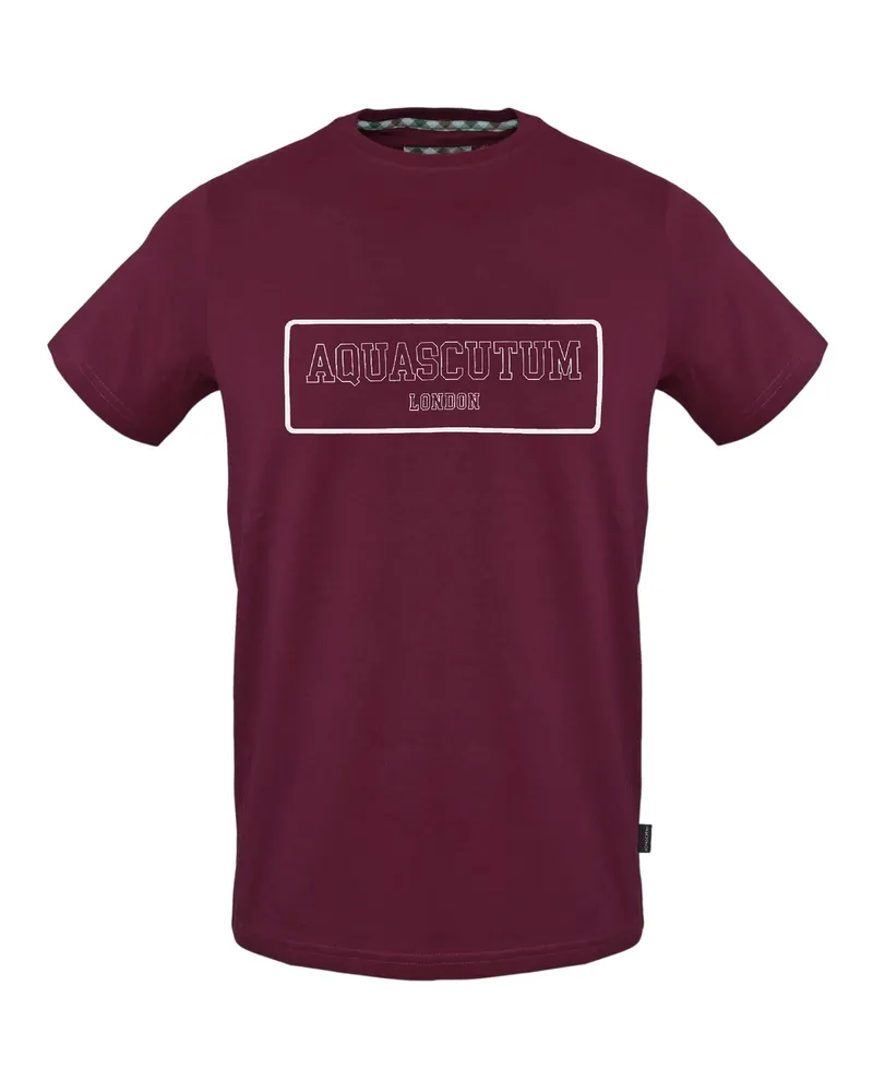 Aquascutum T-Shirt für Herren, Schmal (Rot Rot