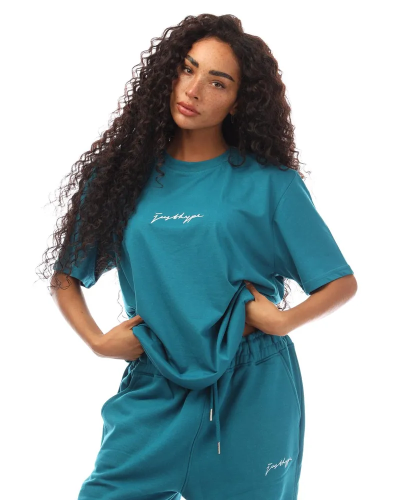 HYPE T-Shirt für Herren, Baumwolle, Regulär (Petrol Petrol