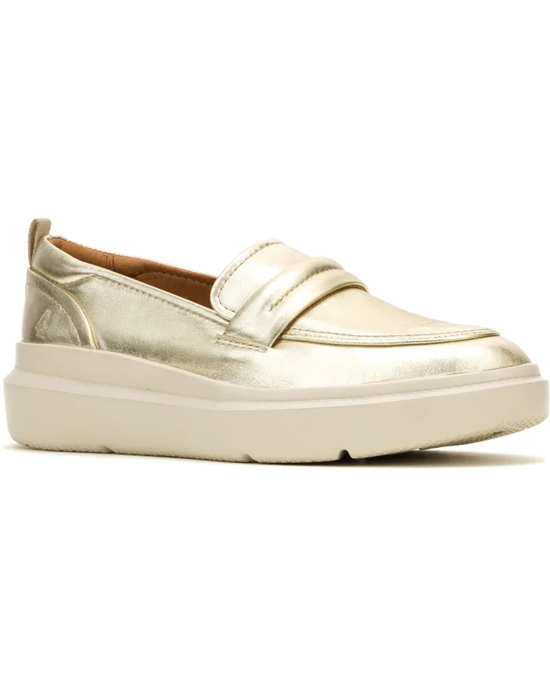 Hush Puppies Joy Penny Leder Damen Champagner Mokassins Beige