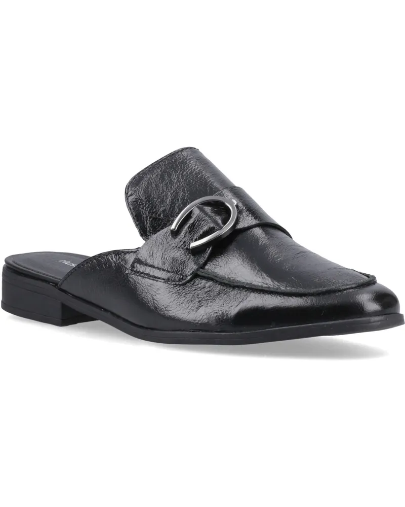 Hush Puppies Calla Leder Damen Schwarz Clogs Schwarz