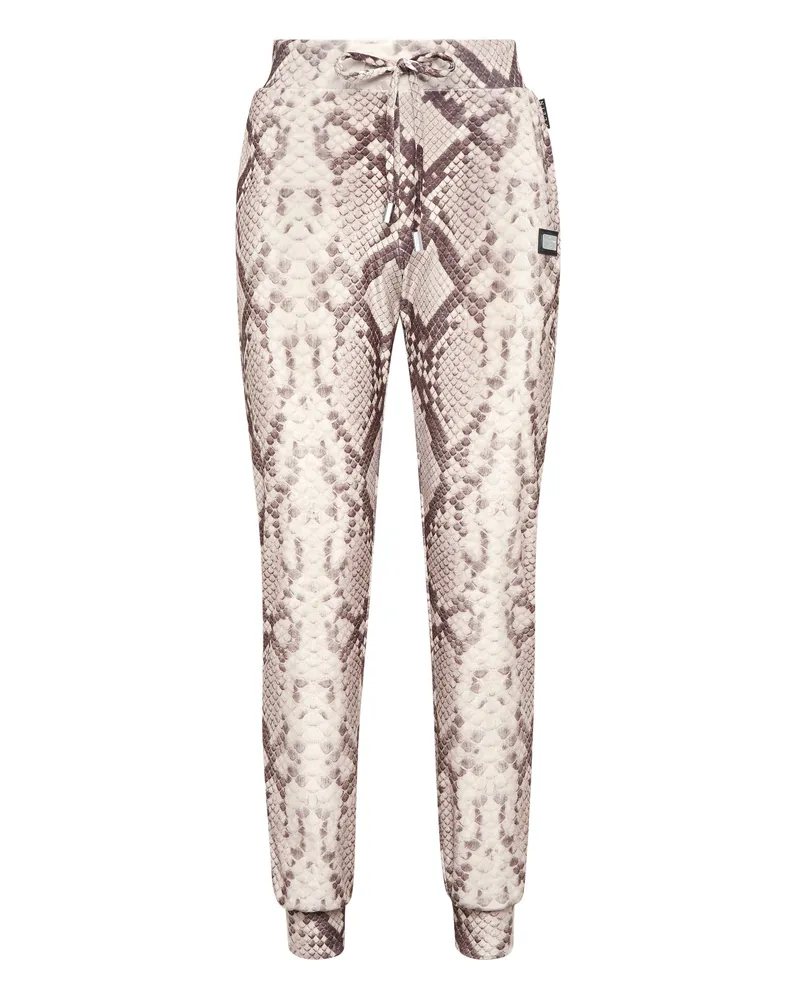 Philipp Plein Jogginghose Python Beige