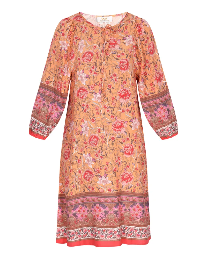 Usha Kleid Frauen orange mehrfarbig Mehrfarbig