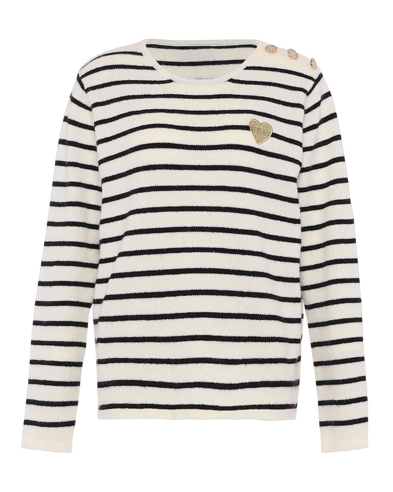 FAINA Pullover Damen Wollweiß Wollweiß