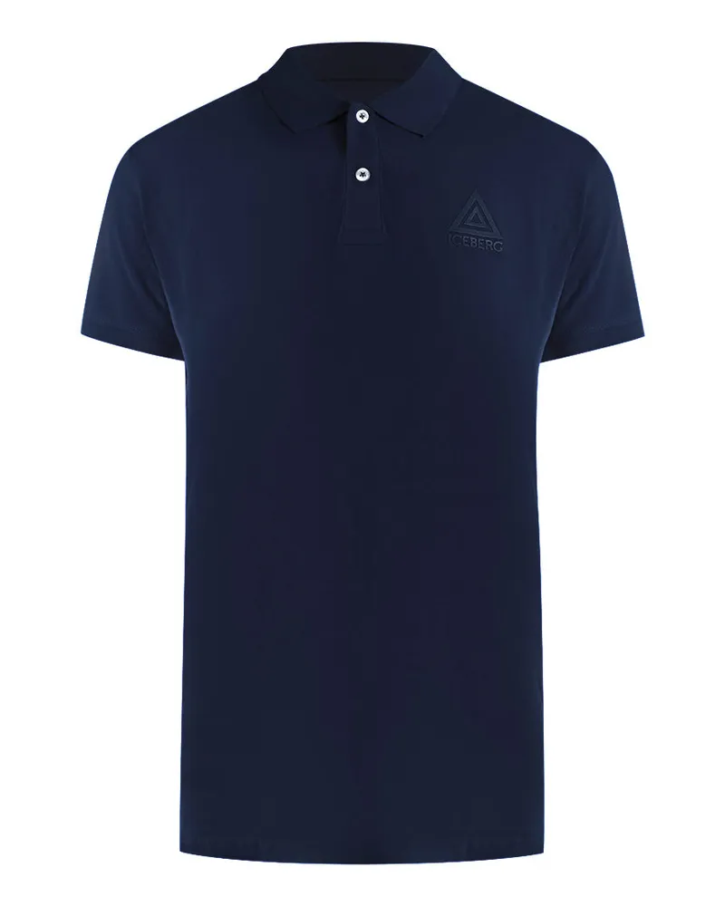 Iceberg Poloshirt Mit Eisberg-dreieck-logo, Marineblau Marineblau