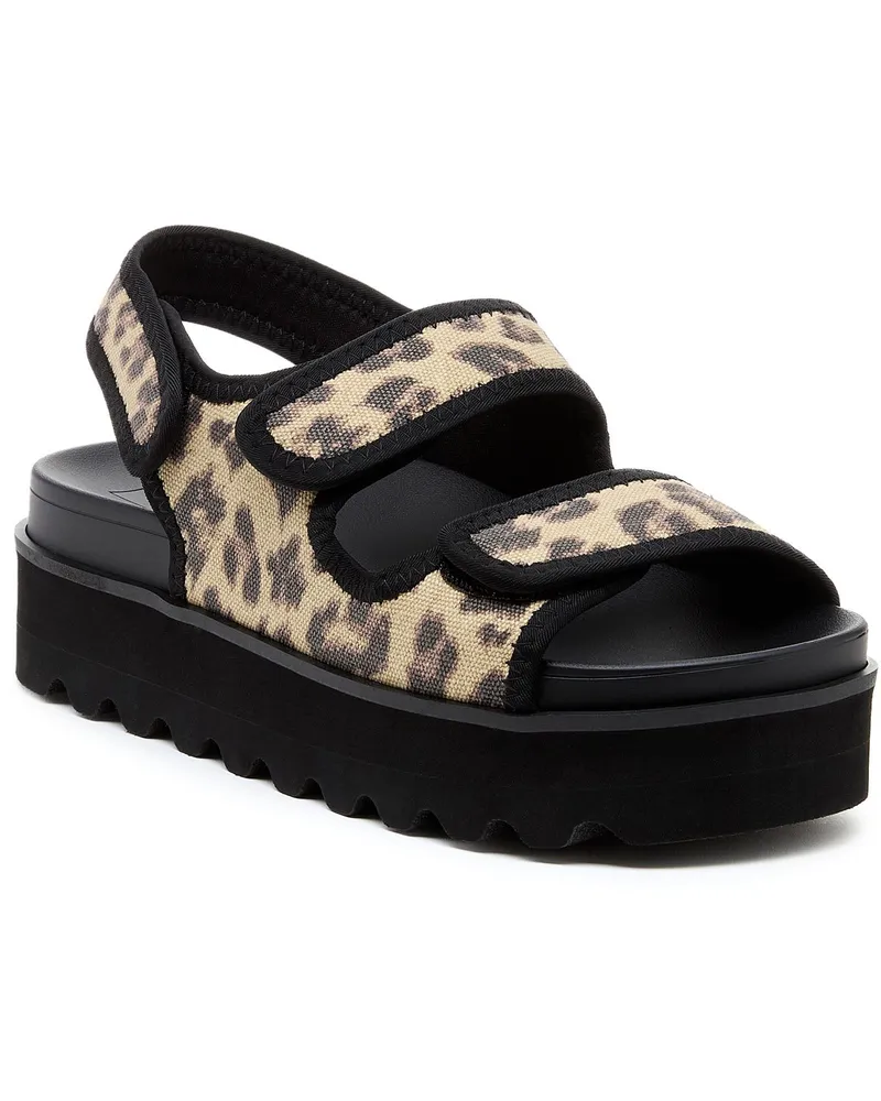 Rocket Dog Balmy Dexter Damen Textil Sandalen in Beige/Schwarz Schwarz