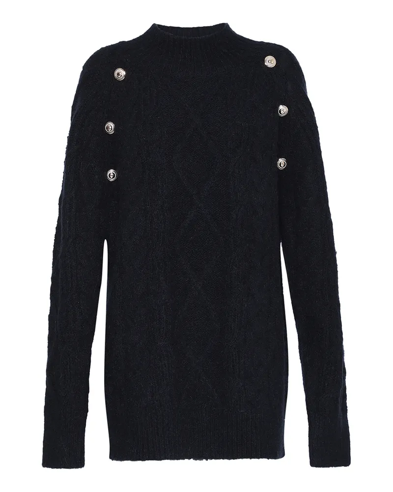 FAINA Strickpullover Damen schwarz Schwarz
