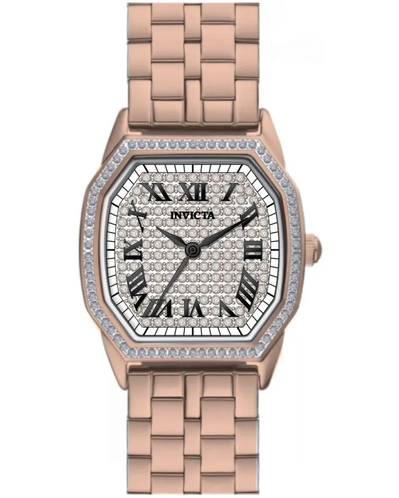 Invicta Wildflower 50591 Damenuhr, Quarz, Edelstahlgehäuse 27 mm - Roségold Roségold