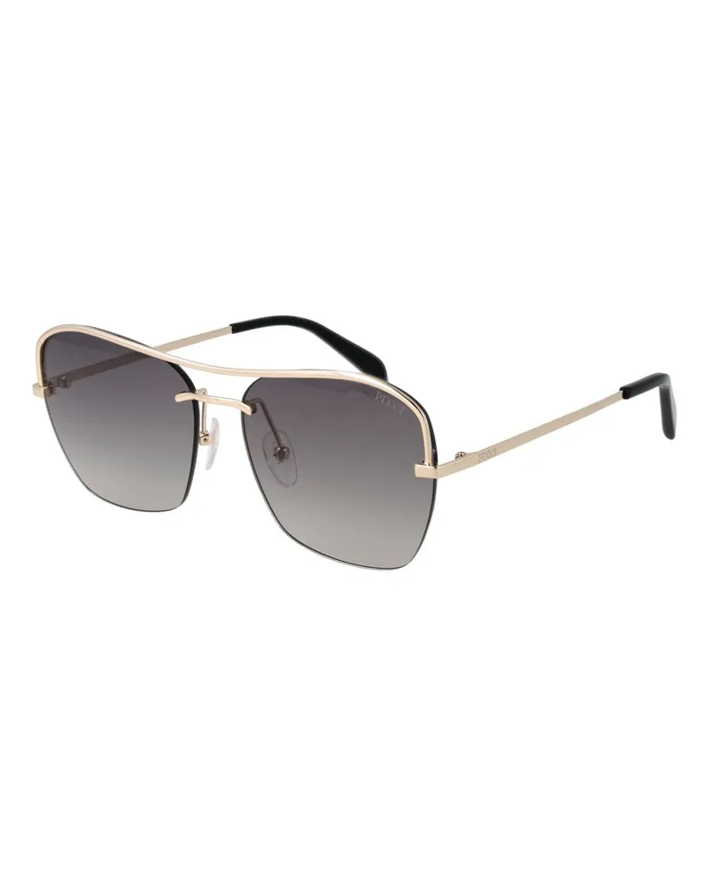 Emilio Pucci Goldmetall‑Sonnenbrille - Gold Gold