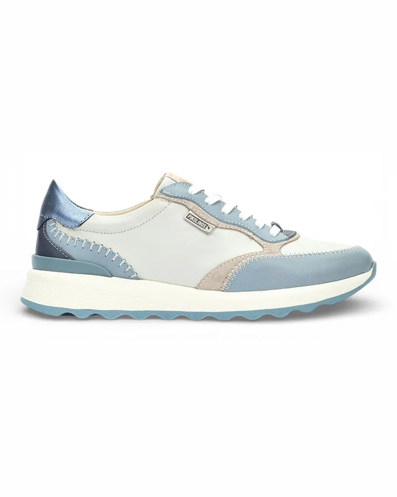 Pikolinos Damen-Ledersneaker mit Schnürung, Modell Arrecife - Blau Blau