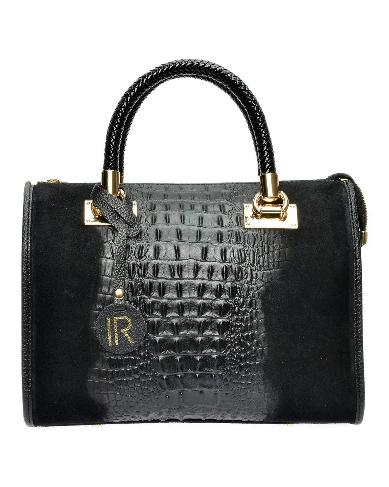 Isabella Rhea Schwarz Rindsledertasche Schwarz