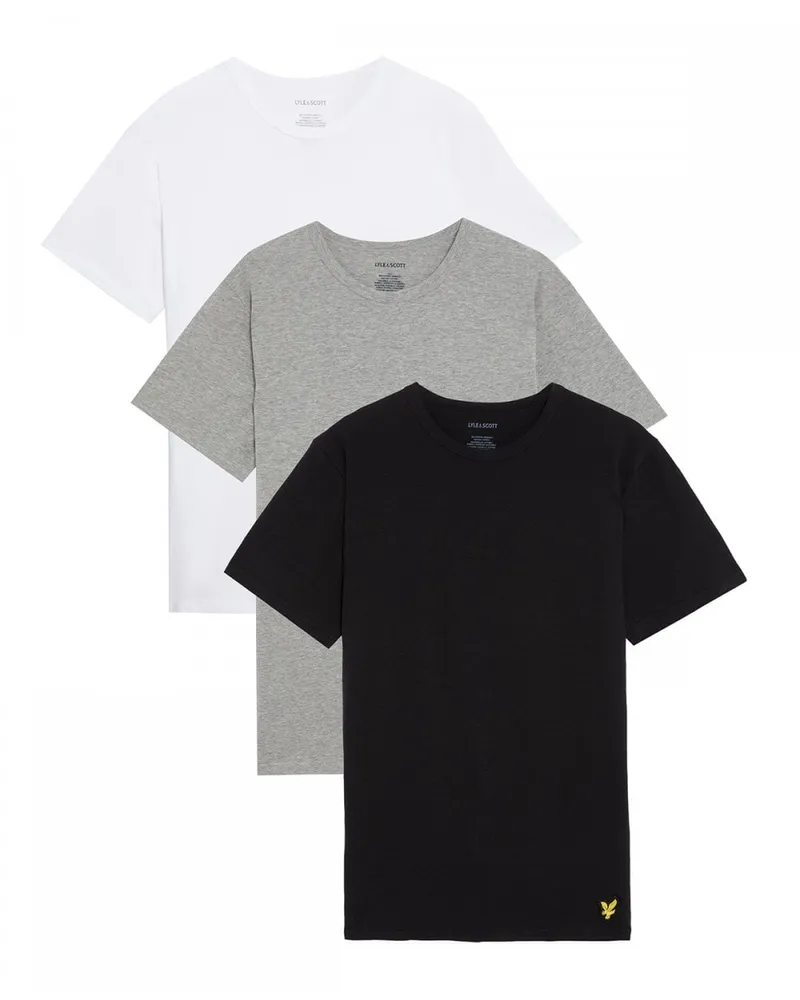 Lyle & Scott 3er-Pack Lounge-T-Shirts – Mehrfarbig Monochrom