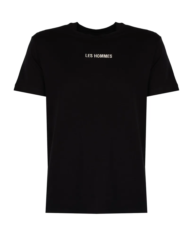 Les Hommes T-Shirt Embrodery Herren schwarz Schwarz