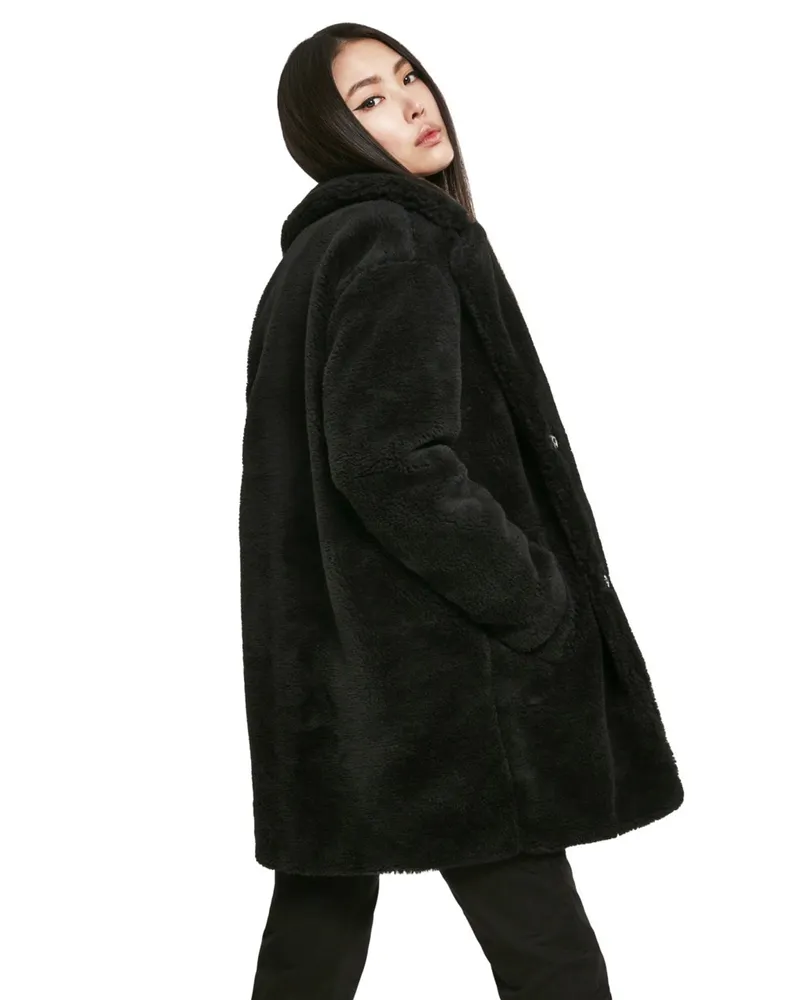 Urban Classics Mantel für Damen (Schwarz Schwarz